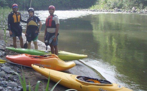 ready for action at Salsipuedes put in on Chiriqui Viejo River